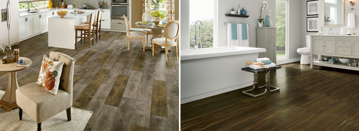 Armstrong vinyl kitchen living room bathroom