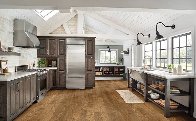 engineered hardwood in kitchen